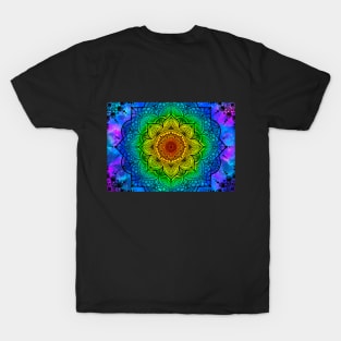 Dark Rainbow Mandala T-Shirt